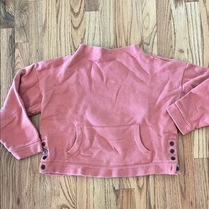 Madewell salmon color Sweatshirt with Button Details